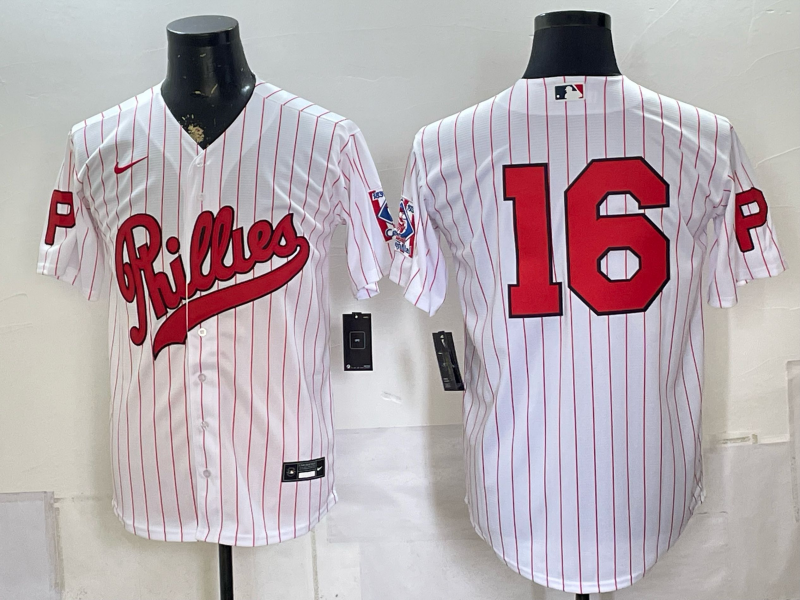 Men 2026 Philadelphia Phillies #16 white Game Nike MLB Jersey 080600->philadelphia phillies->MLB Jersey